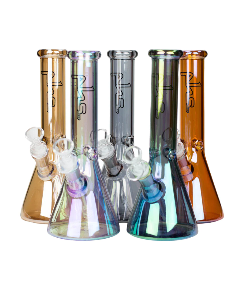 10" Electroplate Glass Beaker Bong
