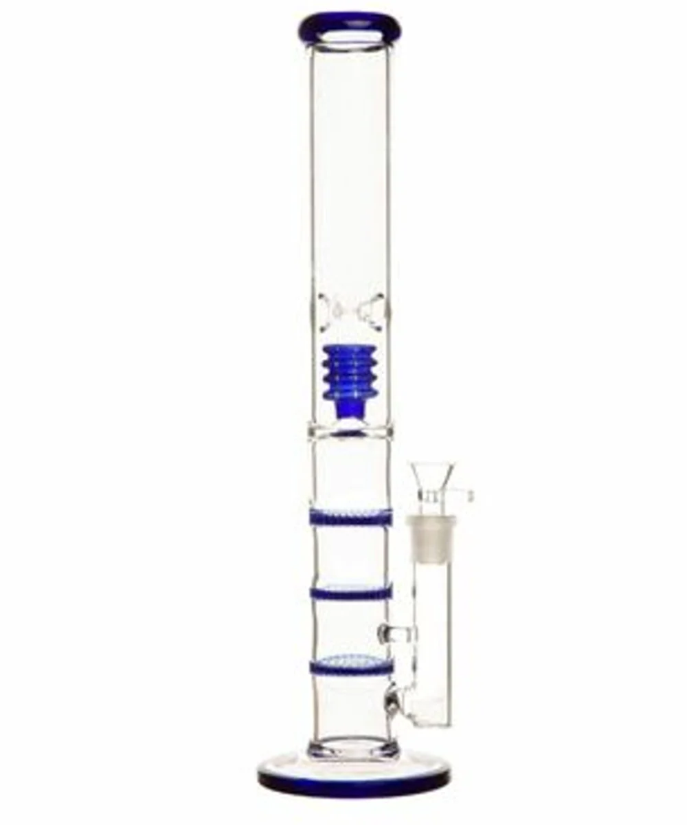 18" Quad Perc Glass Bong