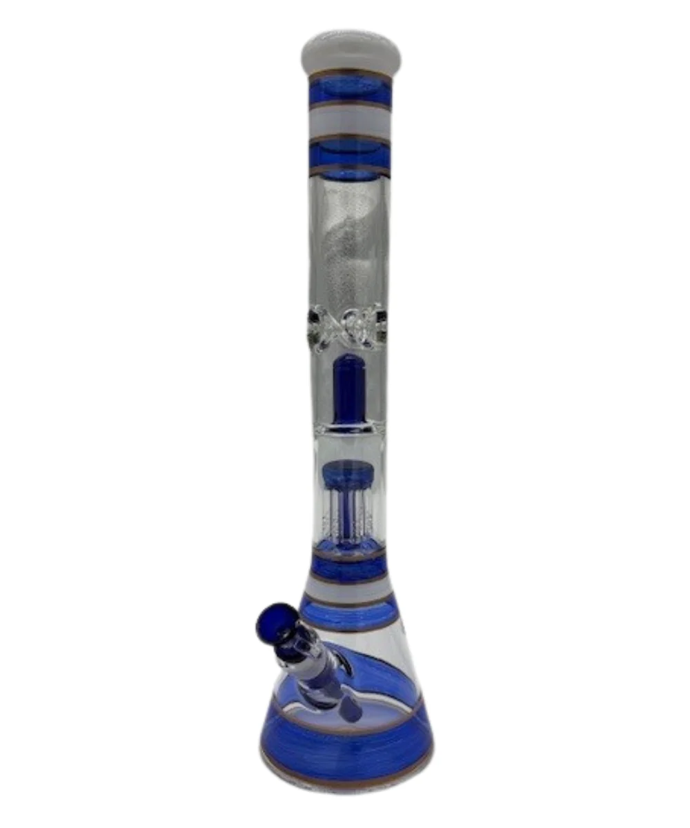 18" Tree Perc Beaker Bong With Splash Guard
