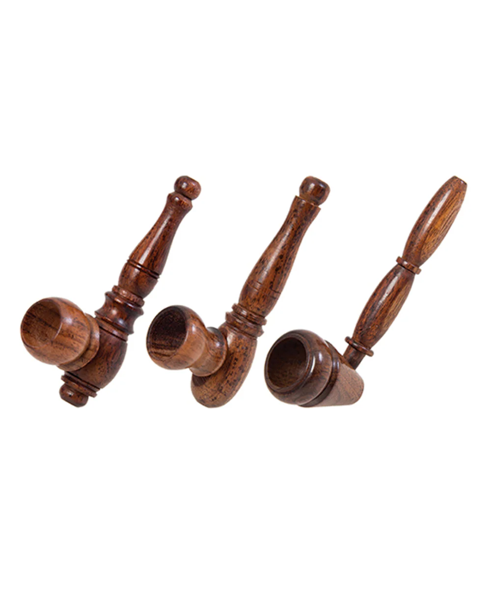 4" Carved Wooden Pipe