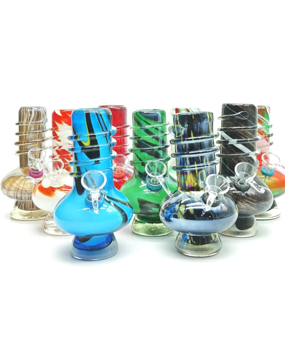 6" Soft Glass Round Base Bong