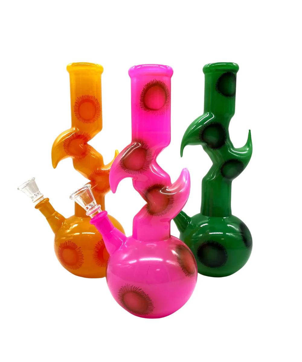 9.5" Zig Zag Glass Bong