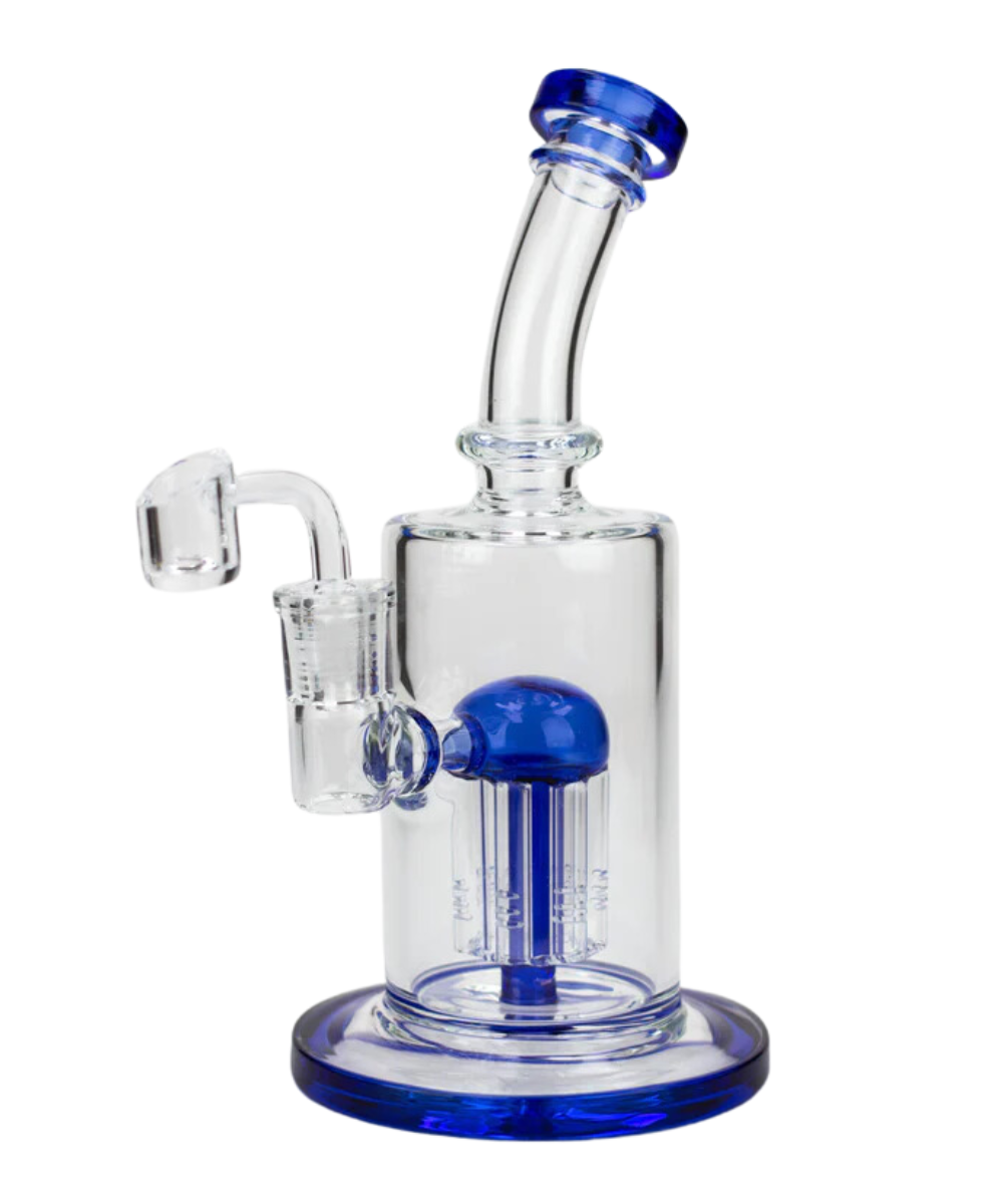 9" 6-Arm Tree Perc Glass Dab Rig