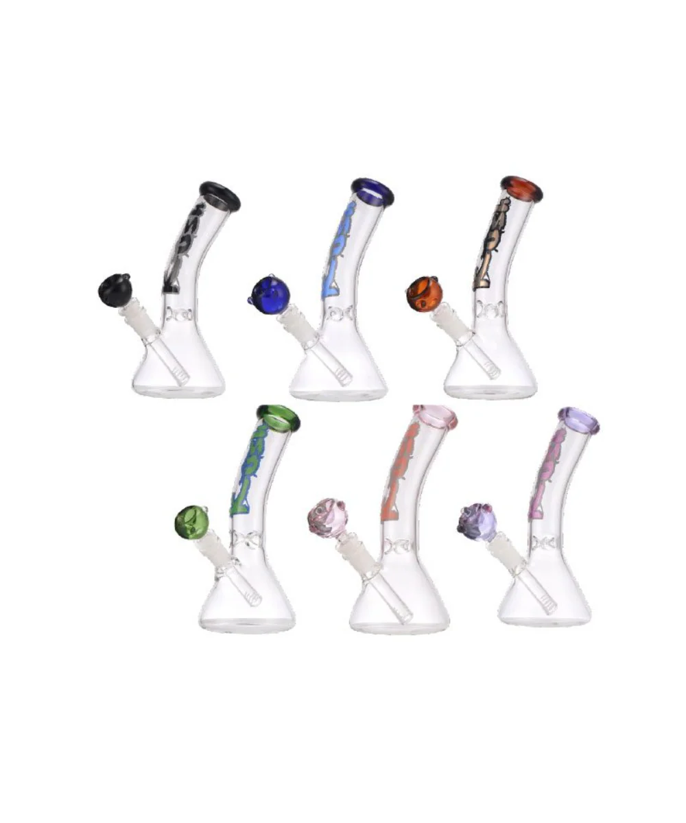 9" Kush Bent Neck Glass Beaker Bong