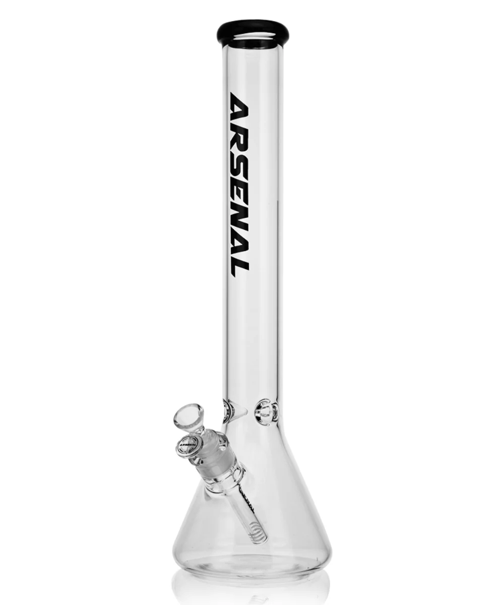 Arsenal 18" Coloured Rim Glass Beaker Bong