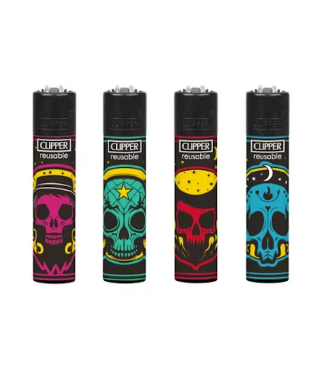 Black Magic Skull Clipper Lighter