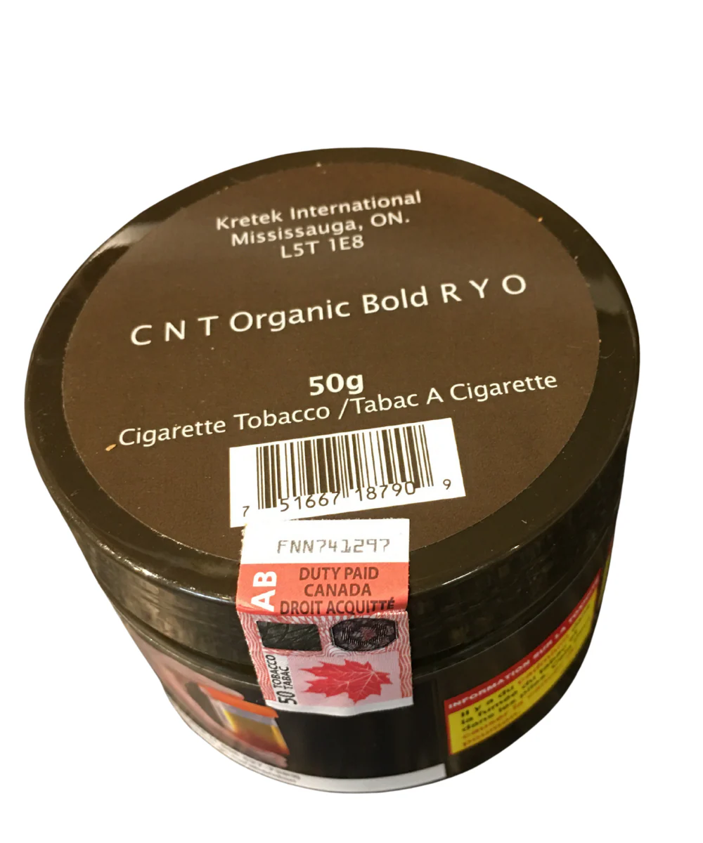 C.N.T Rolling Tobacco Organic Bold 50g Tub
