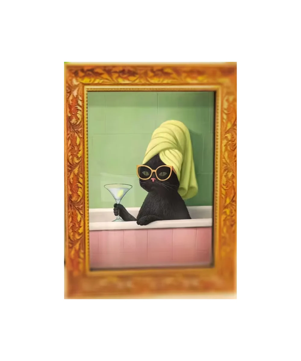 Cat In Bath Magnet