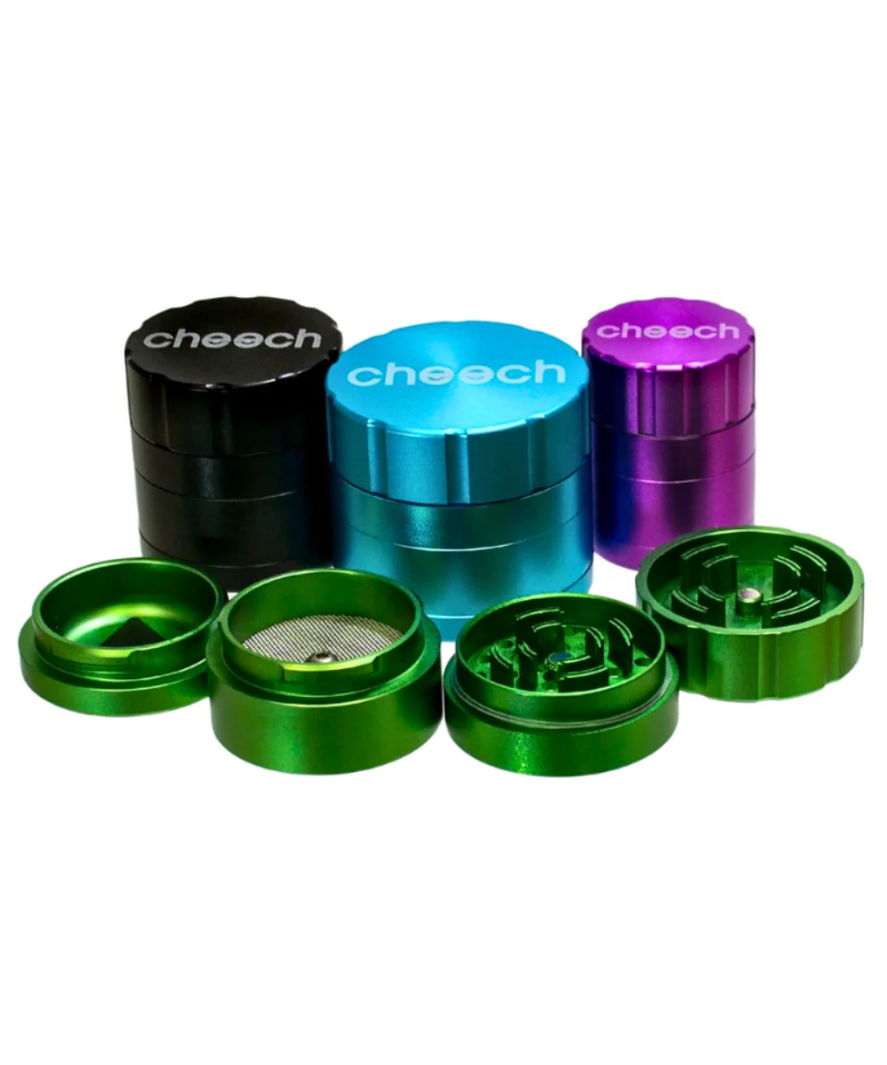 Cheech Glass 1.5" Quick Lock 4-Piece Metal Grinder