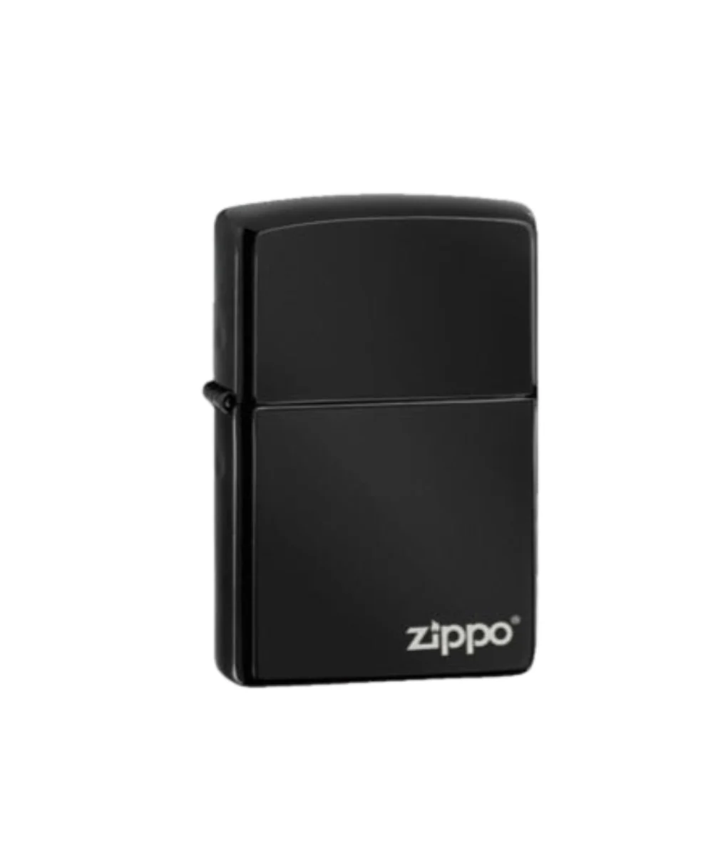Ebony With Logo Zippo Lighter