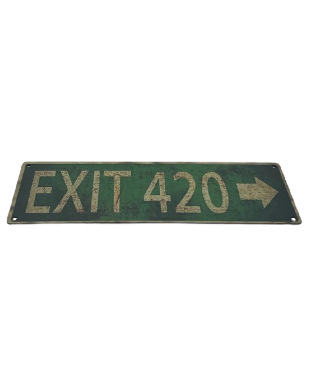 Exit 420 Wooden Sign