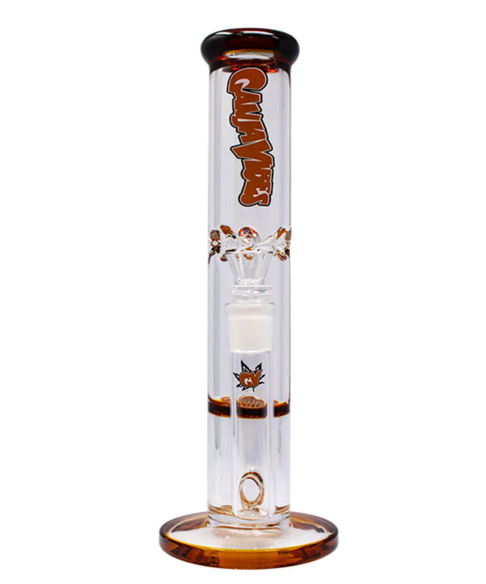 GanjaVibes Honeycomb Perc Glass Bong