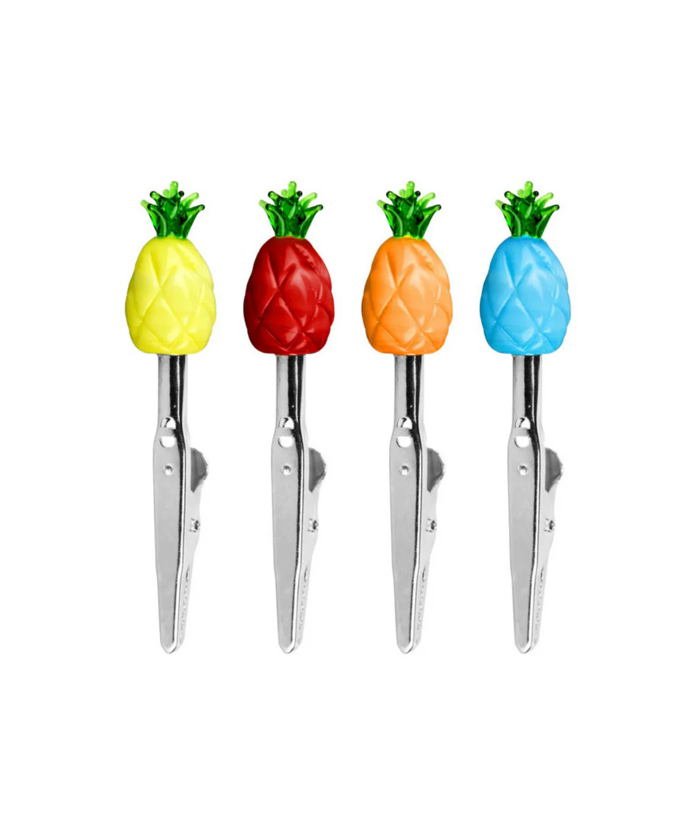 Glass Roach Clip Pineapple