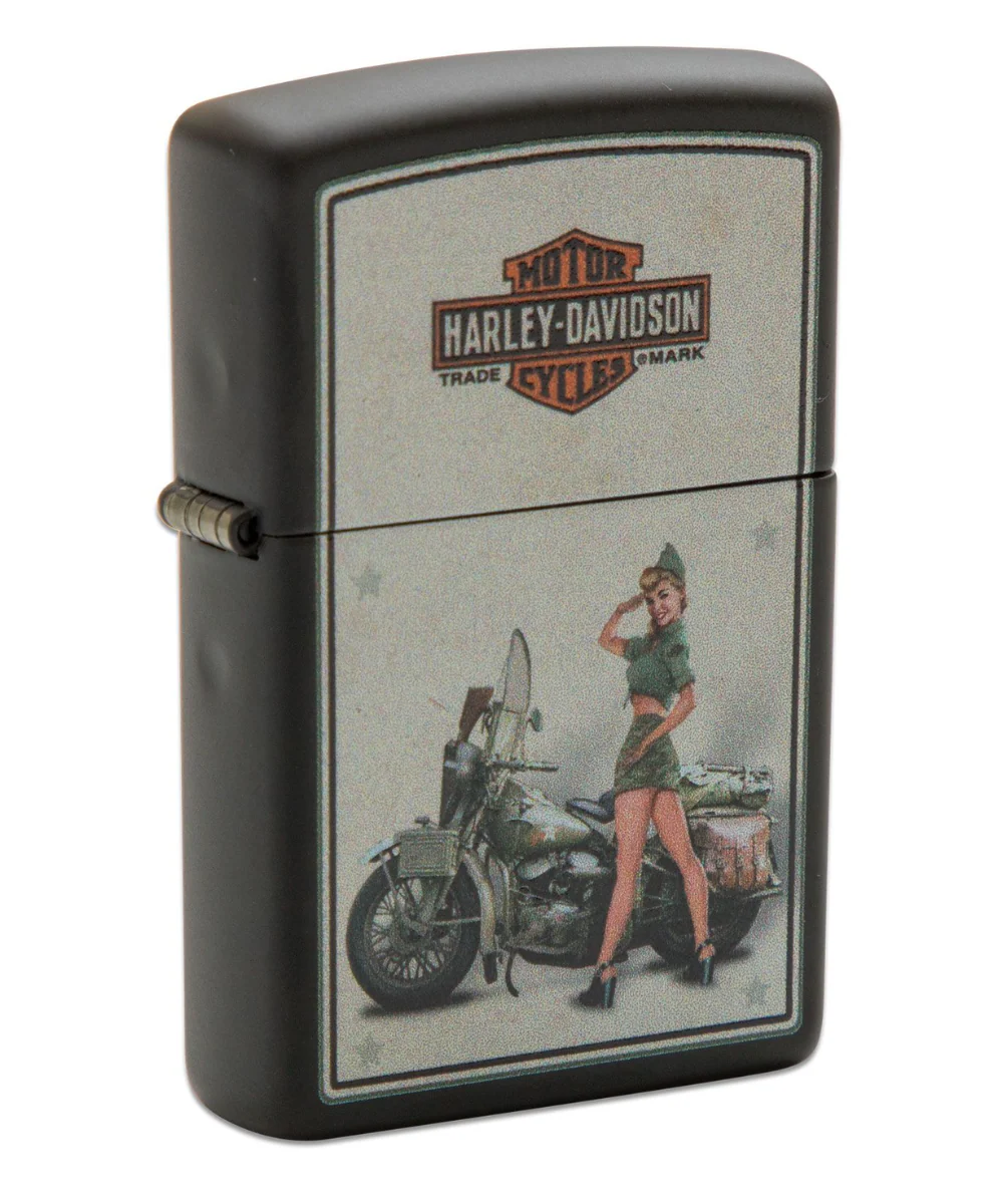 Harley Davidson Military US Army Girl Zippo Lighter