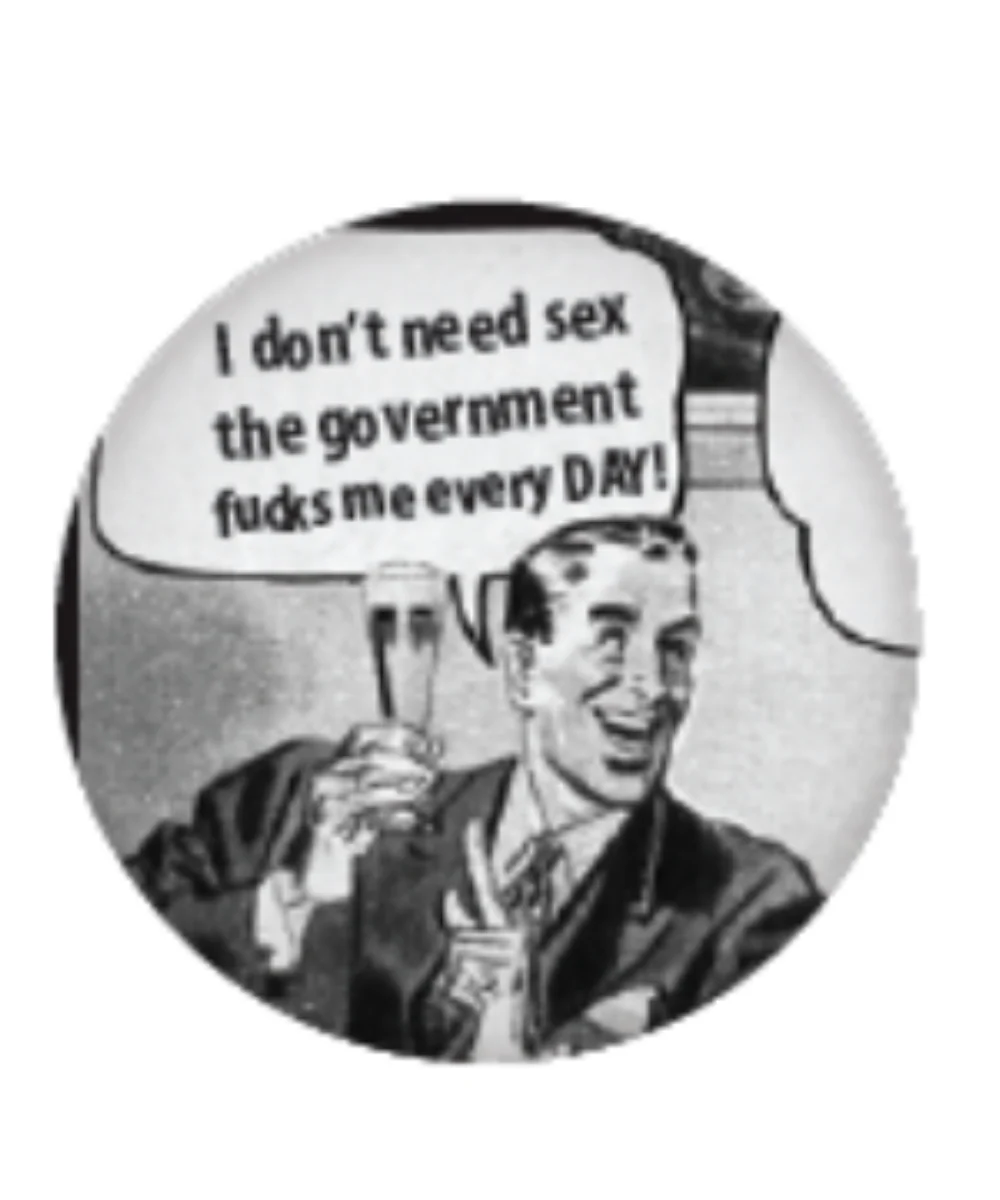 I Don't Need Sex..Gov't Fucks Me Magnet Large