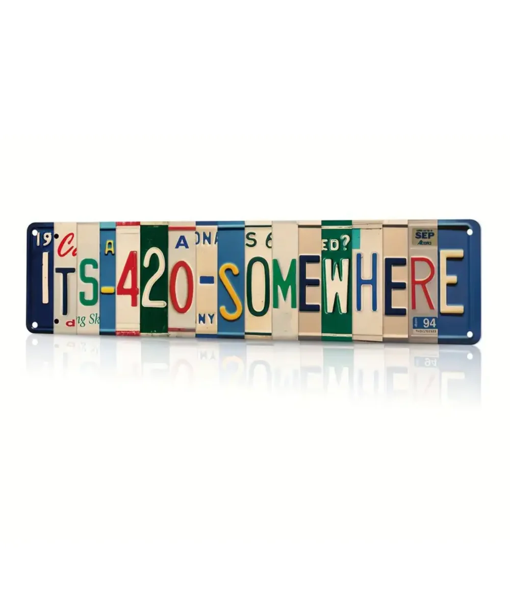 It's 420 Somewhere Vintage Tin Sign