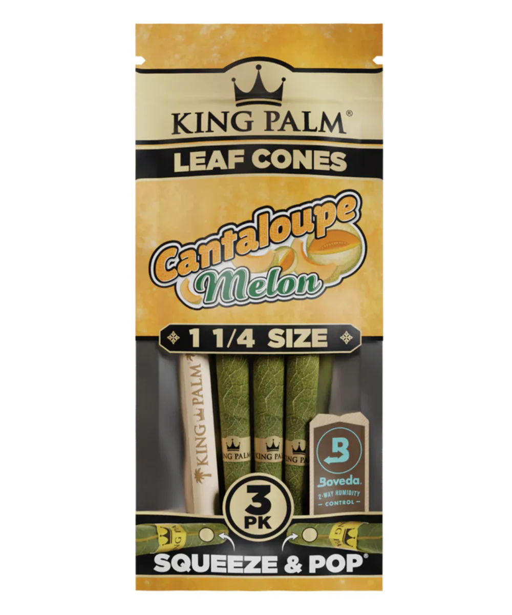 King Palm 1 1/4 Cantaloupe Melon Leaf Cones