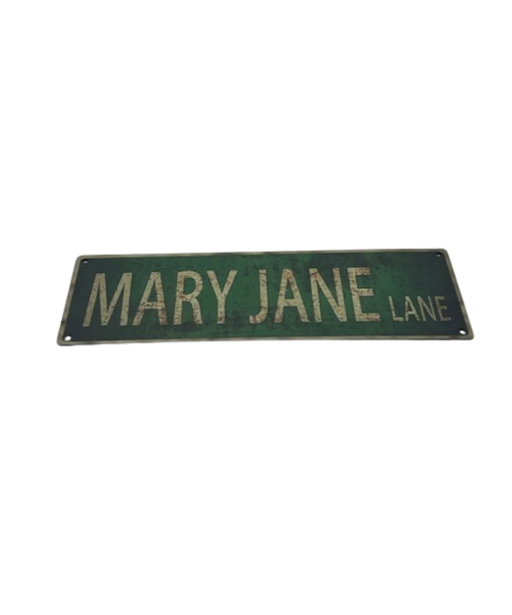 Mary Jane Lane Wooden Sign