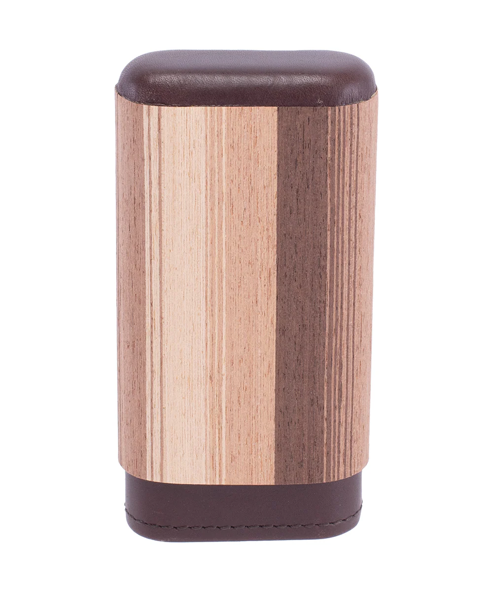 Multi-Wood Veneer Cigar Case