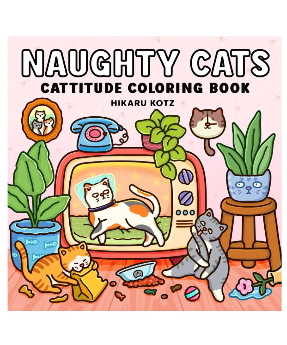 Naughty Cats Colouring Book