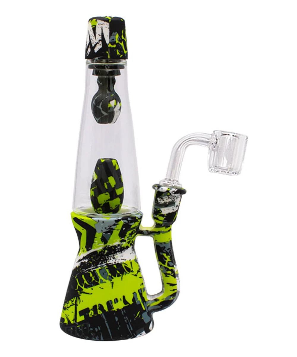 Patterned Silicone Lava Lamp Dab Rig