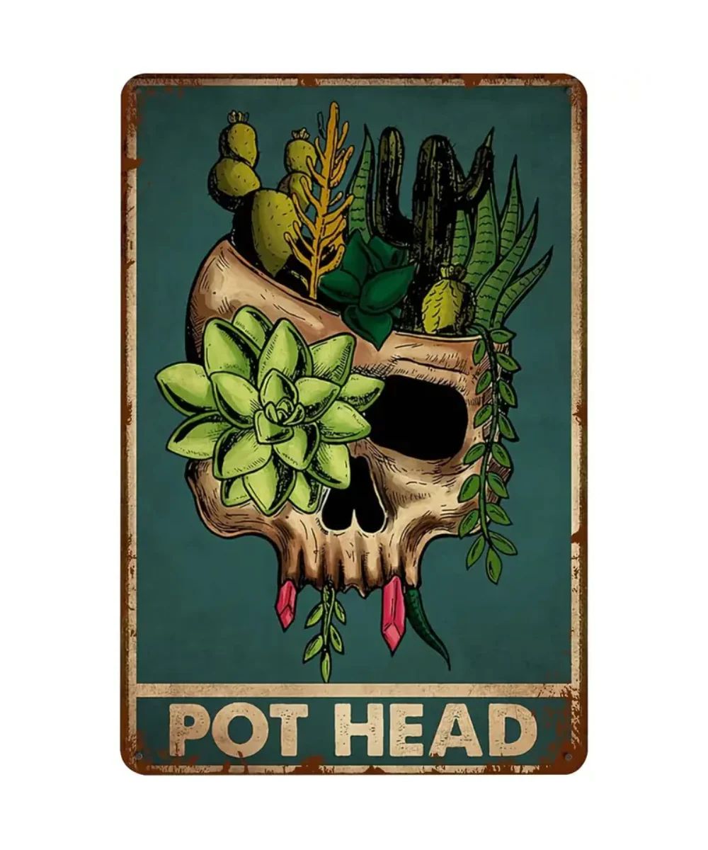 Pot Head Tin Sign