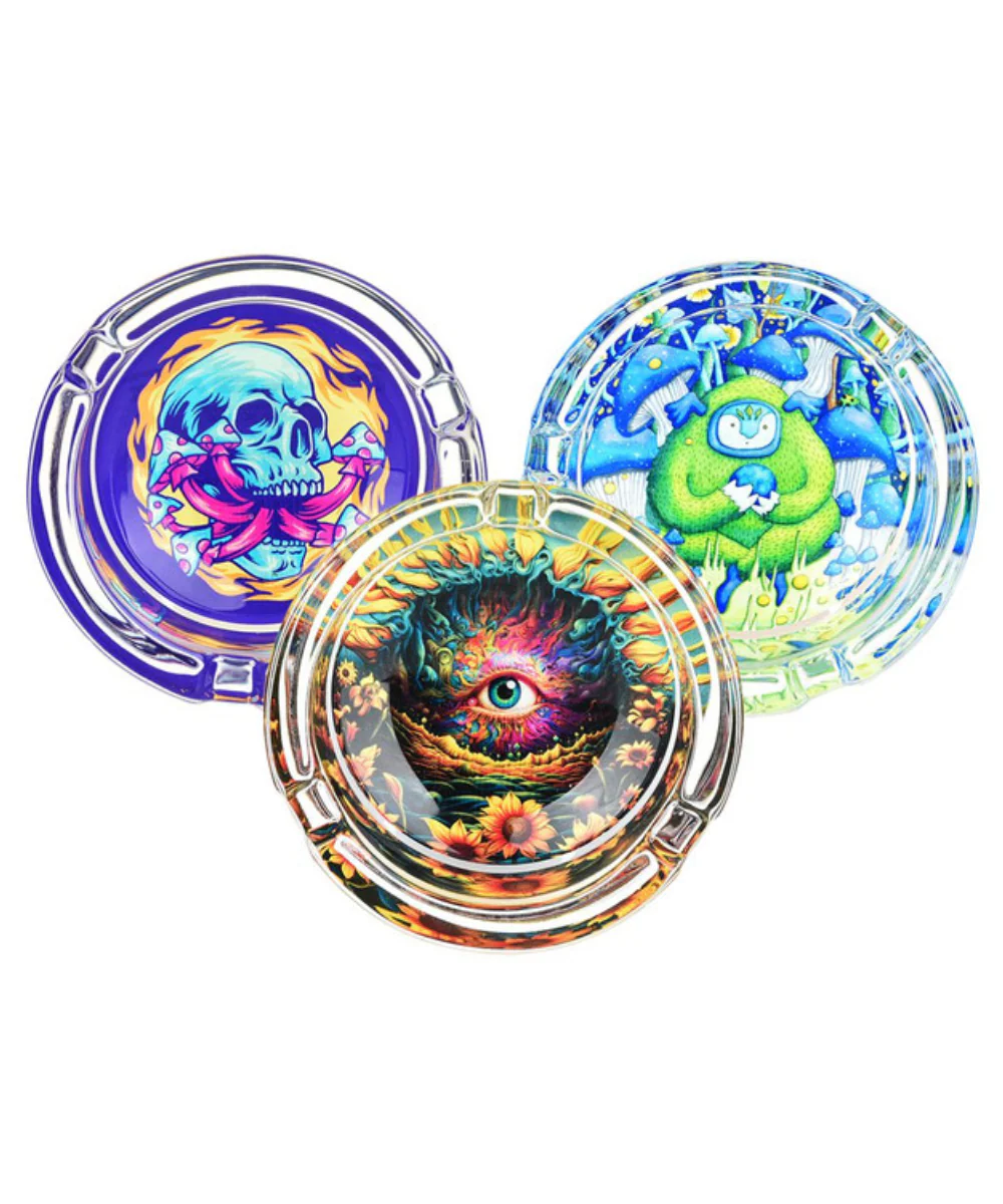 Pulsar Small Round Glass Ashtray