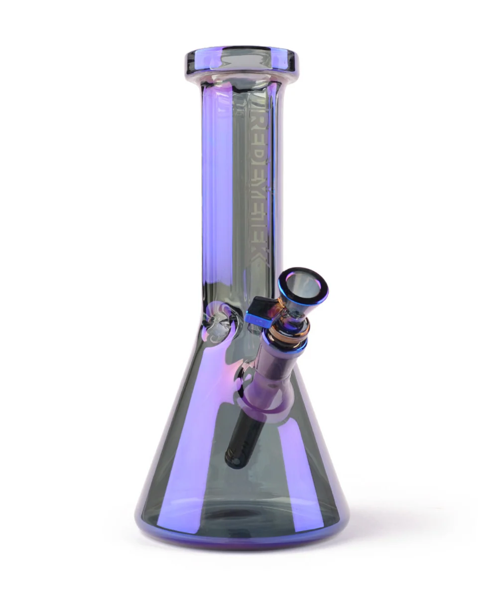Red Eye Glass 10" Metallic Hex Top Beaker Bong