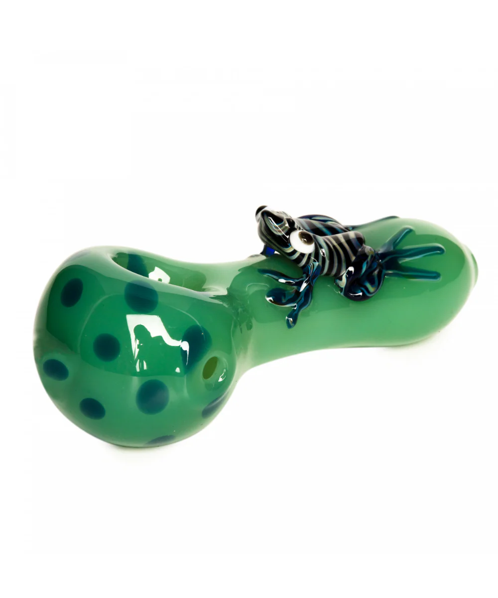 Red Eye Glass 4" Frogger Hand Pipe