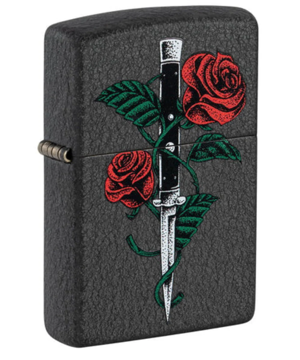 Rose Dagger Tattoo Zippo Lighter