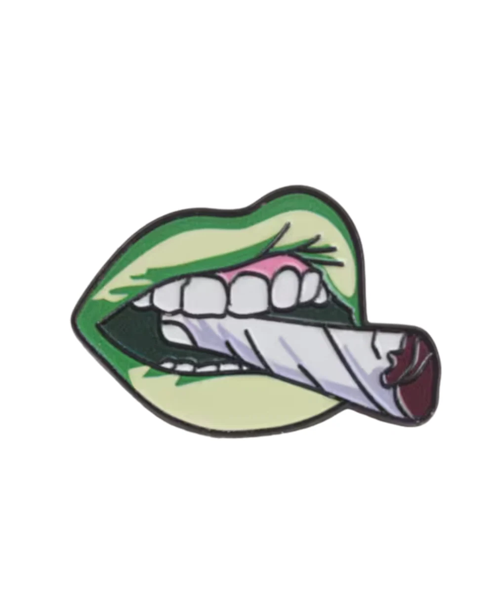 Smoking Mouth Pin