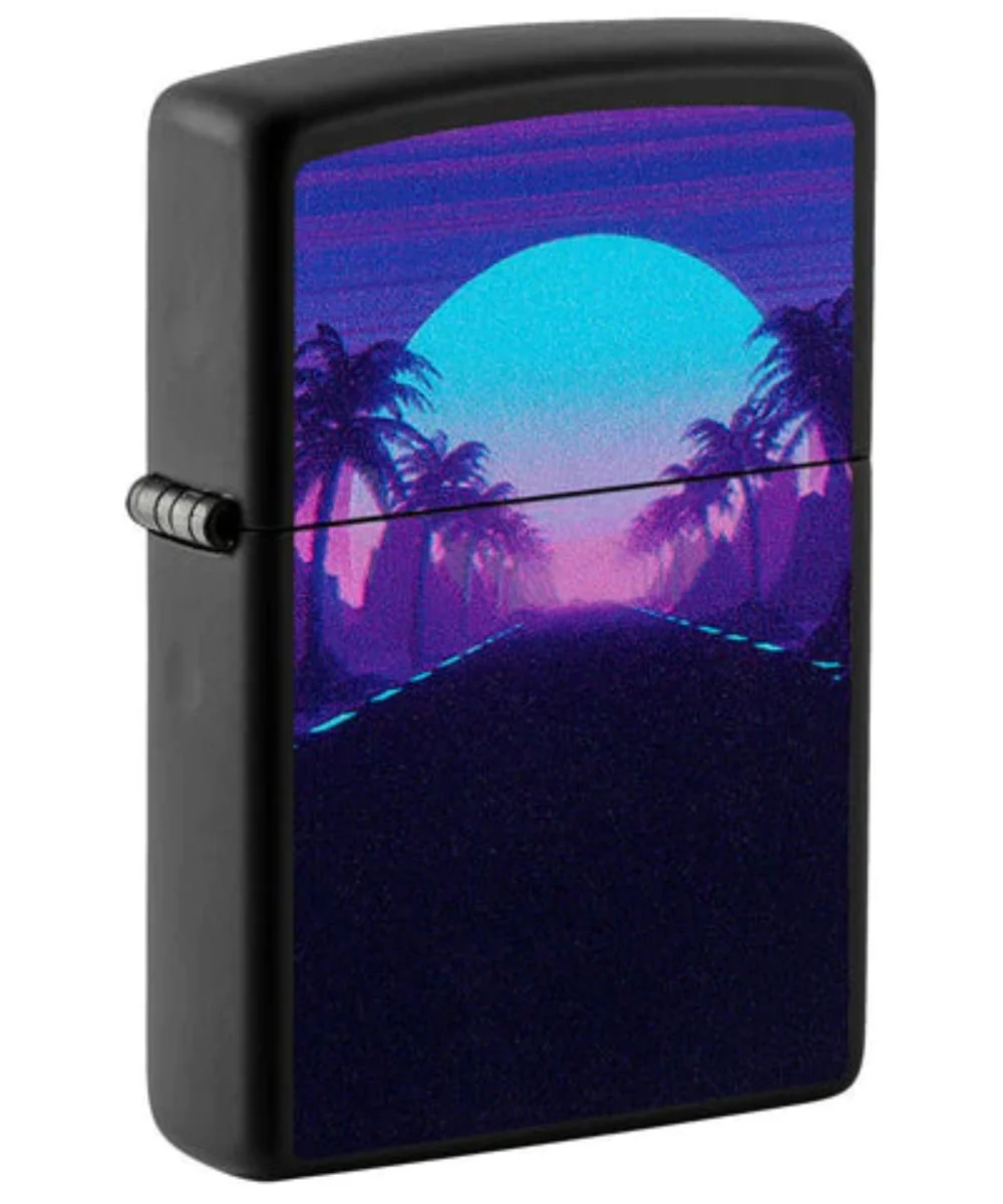 Sunset Blacklight Zippo Lighter