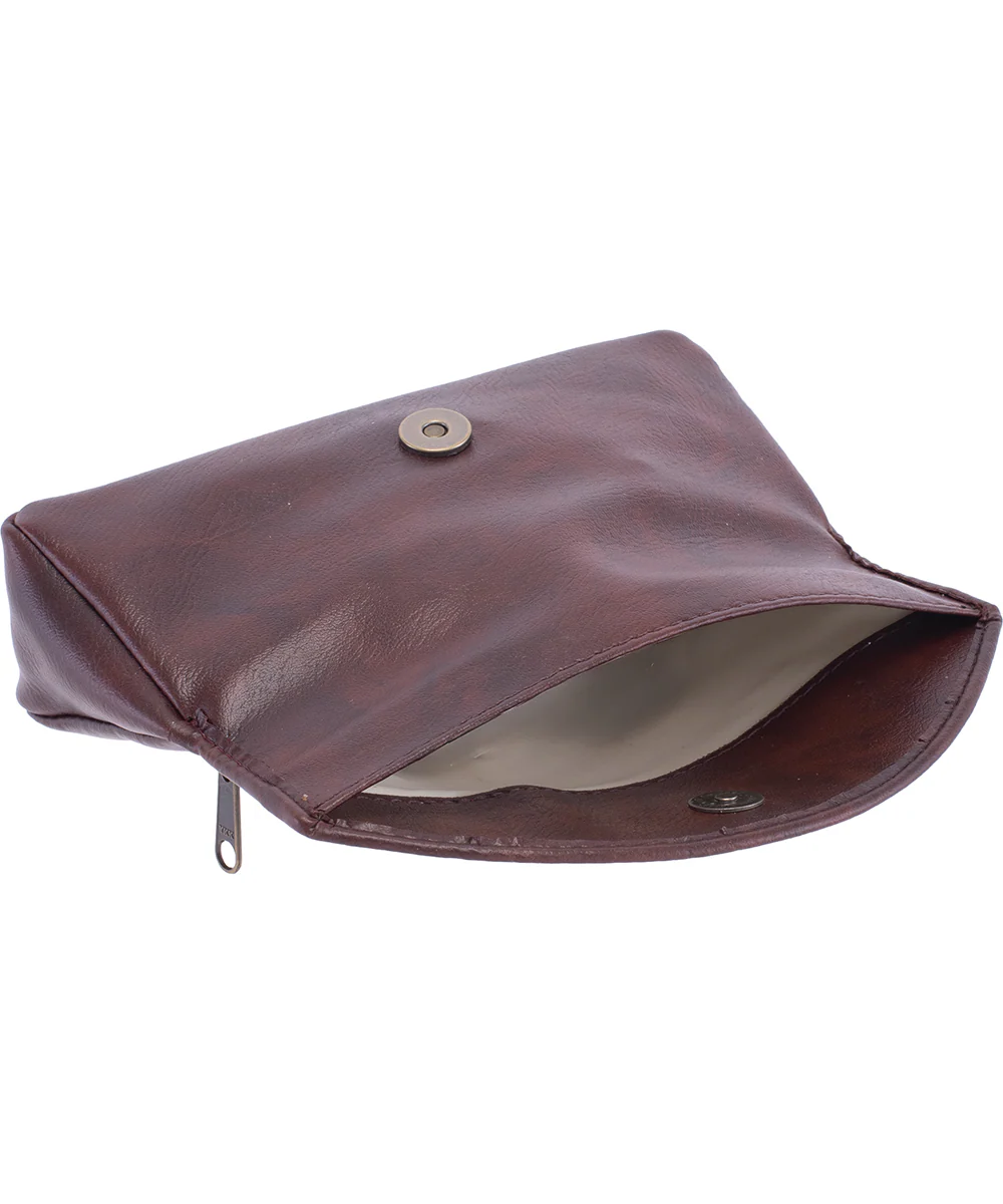 Vegan Brown Leather Tobacco & Pipe Pouch - Image 2