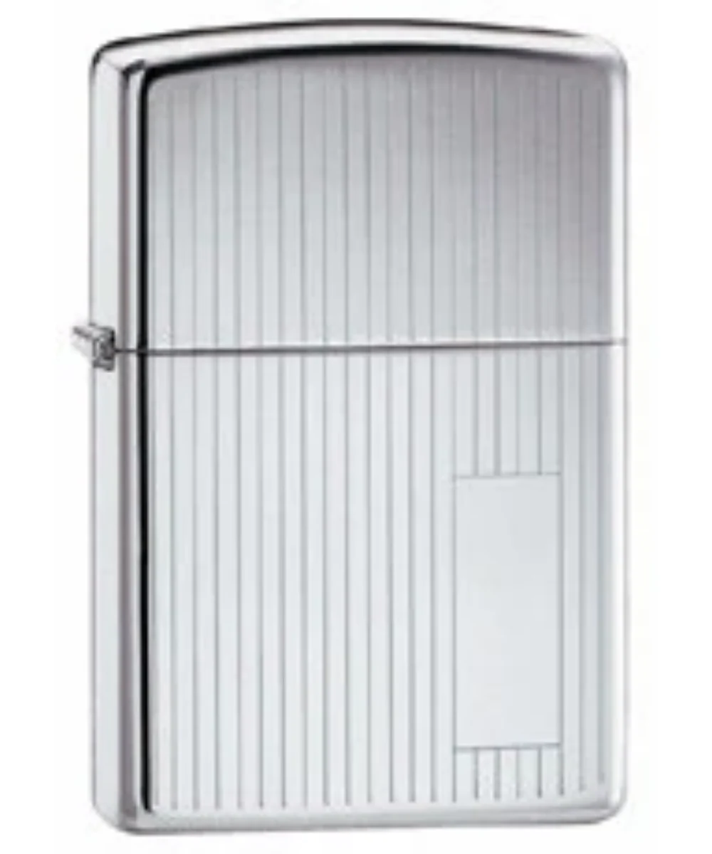 Zippo Engine Turned High Polish Chrome Lighter